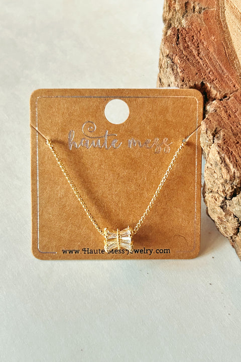 Gold Diamond Dainty Necklace