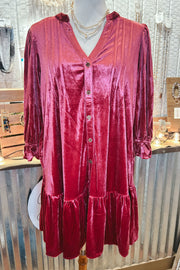 Velvet Pomegranate Dress