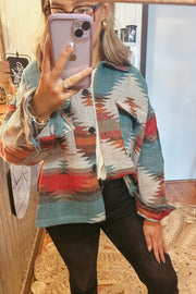 Aztec Print Shacket