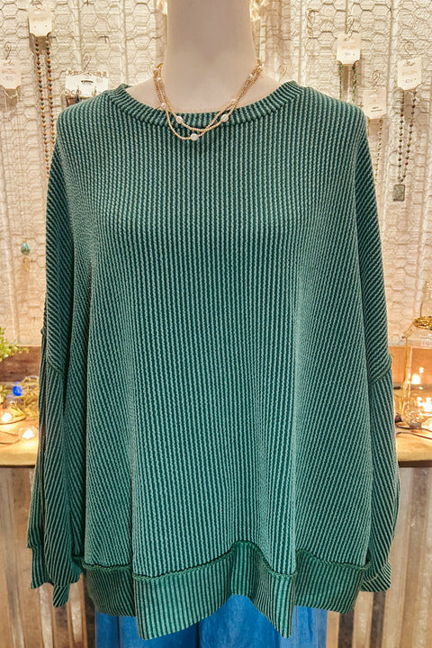 Evergreen Cozy Top