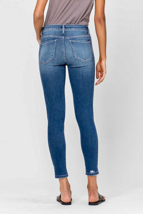 Vervet Mid-Rise Skinny Jeans- Medium Wash