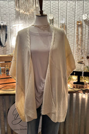 Cream Sweater Poncho