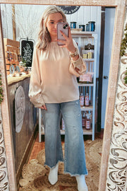 Sequin champagne blouse