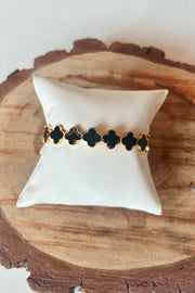 Clover Black and Gold Cuff CBC