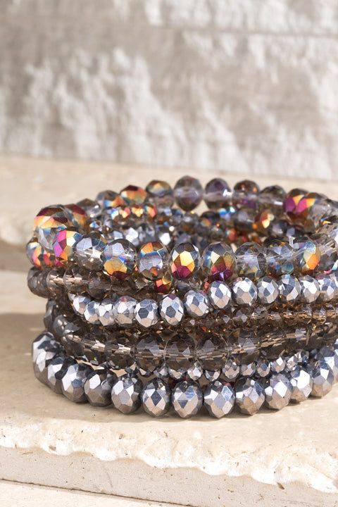 Marian Assorted Glass Bead Bracelet Set- Moongaze
