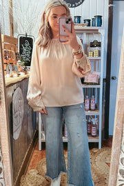 Sequin champagne blouse