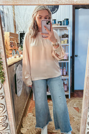 Sequin champagne blouse