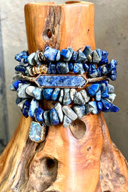 Elyse Natural Stone Bracelet Set- Royal Blue