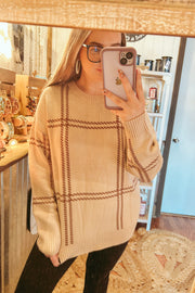 Plaid Pattern Sweater