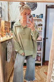 Sage Green Oversized Pullover