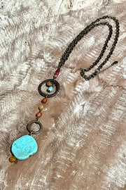 Payson Turquoise Stone Long Necklace