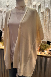 Cream Sweater Poncho