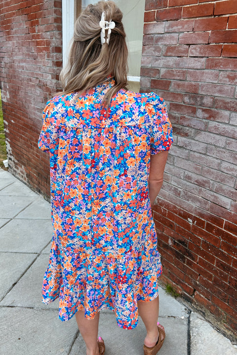 Floral Bow Tie Dress