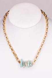 Tallulah Natural Turquoise Stone Necklace