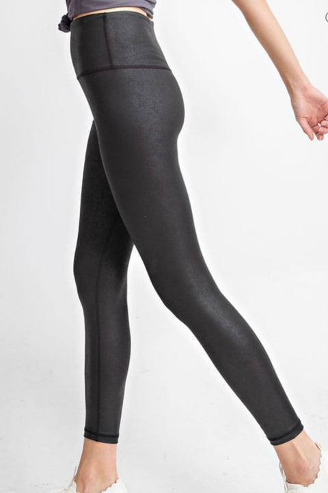 Petra Full Length Chintz Leggings- Black